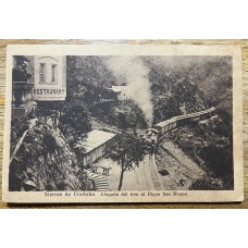 FERROCARRIL EN SIERRAS DE CORDOBA ANTIGUA TARJETA POSTAL